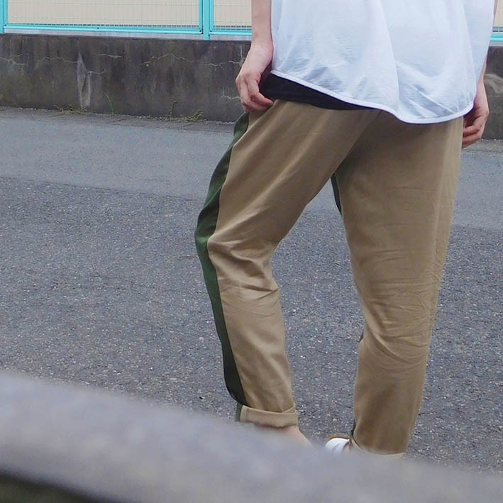 【ご好評につき再再販です！】前後切替カラーサルエルパンツ