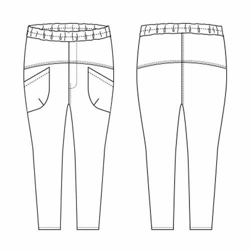 【ご好評につき再再販です！】前後切替カラーサルエルパンツ