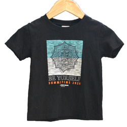 【家族で一緒にプリントTee】プレミアムコットンflowerグラッフィックキッズTシャツ 5枚目の画像