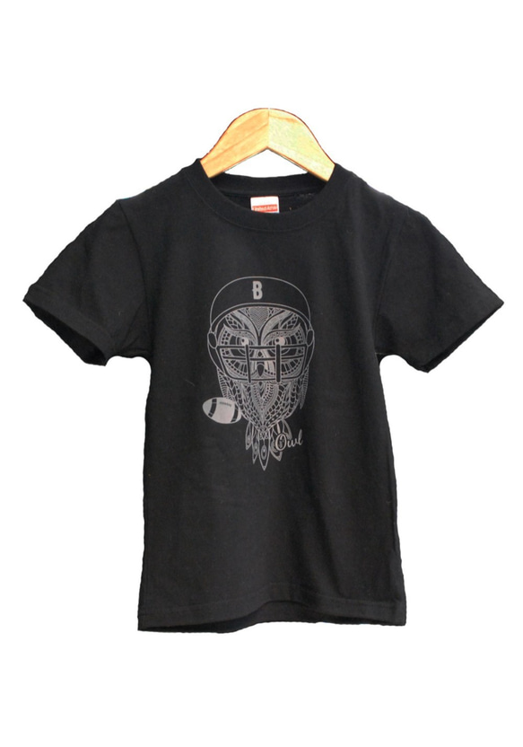 【家族で一緒にプリントTee】プレミアムコットンowlグラッフィック大人Tシャツ 6枚目の画像