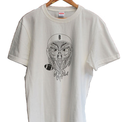 【家族で一緒にプリントTee】プレミアムコットンowlグラッフィック大人Tシャツ 8枚目の画像