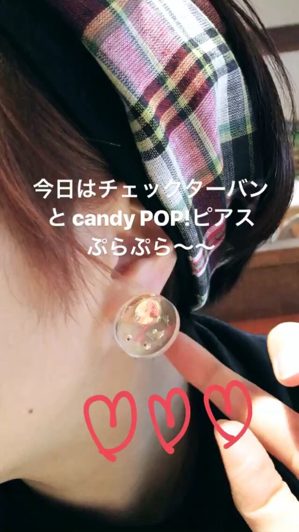 新作品【糖果POP！】配GOLD耳環和耳環 第4張的照片
