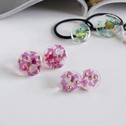 【Candy POP！】AJISAI  - 繡球花 - 耳環和耳環25毫米 第2張的照片