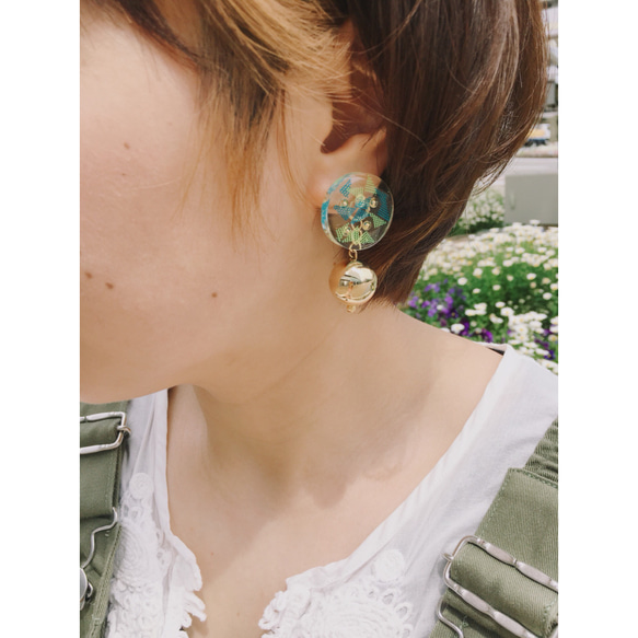 【Candy POP！】AJISAI  - 繡球花 - 耳環和耳環25毫米 第4張的照片