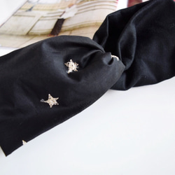 star embroidery pattern x black  hairband headband 第1張的照片