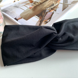 ◆New / High quality T-shirt of Peru cotton turban Black 第2張的照片