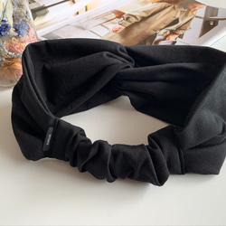 ◆New / High quality T-shirt of Peru cotton turban Black 第3張的照片