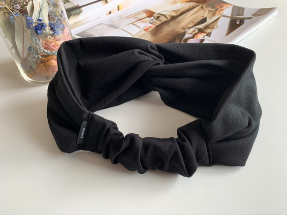 ◆New / High quality T-shirt of Peru cotton turban Black 第3張的照片