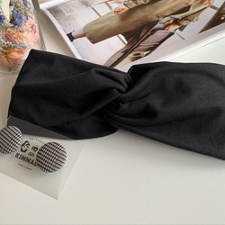 ◆New / High quality T-shirt of Peru cotton turban Black 第4張的照片