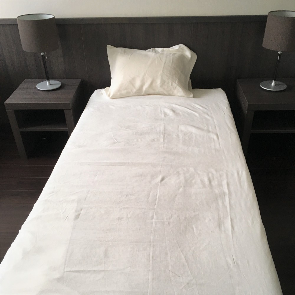 ≪ねんねん≫ボックスシーツ（ダブルサイズｘホワイト）