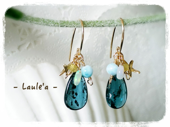 海の涙（14kgf）-Teal Blue Kyanite＆Larimar- 4枚目の画像