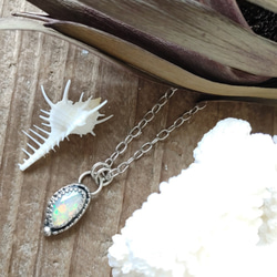 Moon tear necklace❁3way＆silver925❁-ハッキリ♡エチオピアンオパール＆スタイリッシュ！ 4枚目の画像