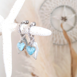 超サプライズSALE！！♡Multi sea earrings♡-超可愛いハートラリマーなど　6wayイヤリング 6枚目の画像