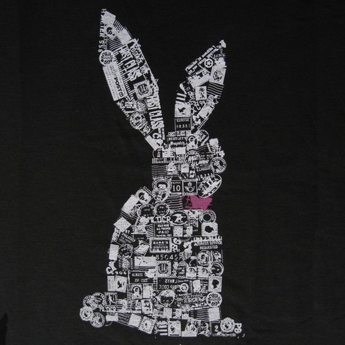 うさぎ Tシャツ (黒) メンズ Tシャツ MUSIC ZOO 通販 220794｜Creema