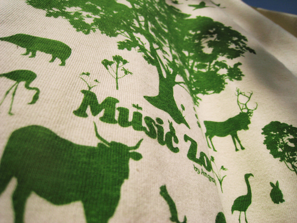 アニマルツリーTシャツ　木 メンズ オーガニックコットン 動物 4枚目の画像