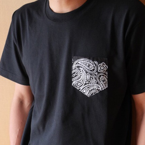 バンダナ柄 胸ポケットTシャツ Tシャツ Natural✳︎Stance 通販