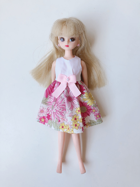 リカちゃん 服 ワンピース 花柄 ピンク その他人形 CHOMA 通販