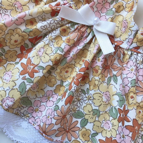 オーダー用　花柄　ハンドメイド　りかちゃん 服 リカちゃん 服 ワンピース 花柄 黄色 その他人形 CHOMA 通販 11083088