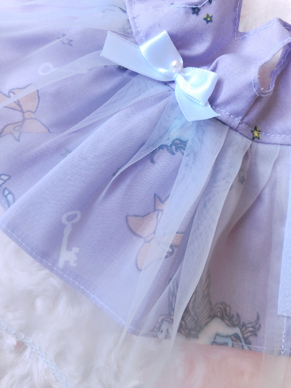 リカちゃん　服　ワンピース　紫 4枚目の画像