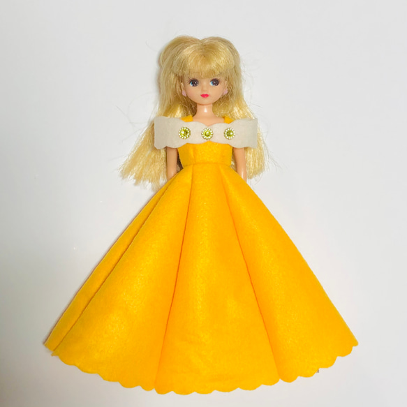 ドール服 リカちゃん 27cmドール ひまわりの花束ドレス その他