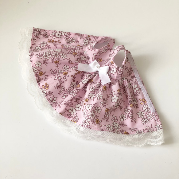 リカちゃん　服　ワンピース　ピンク　花柄 3枚目の画像