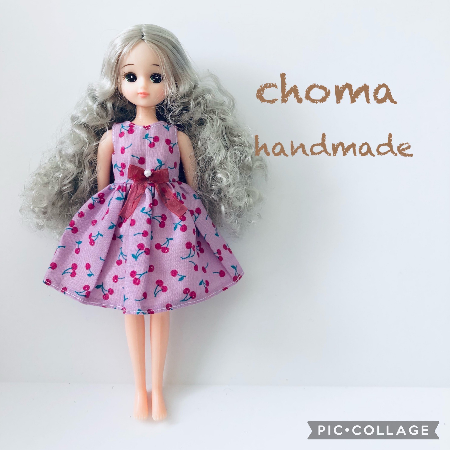 リカちゃん 服 ワンピース チェリー ピンク その他人形 CHOMA