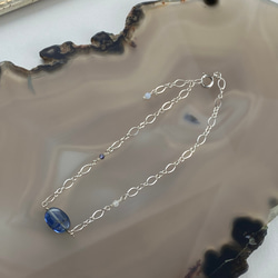 飴ちゃんカイヤナイトのブレスレット（アイオライトTYPE）SV925 2枚目の画像