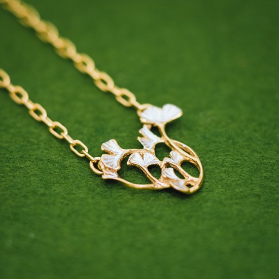 いちょう クラスター ネックレス  (チェーンセット)