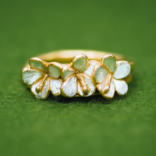 18金　ハイビスカスリング ハイビスカス 指輪 K18YG | 福岡県飯塚市 | ふるさと納税サイト