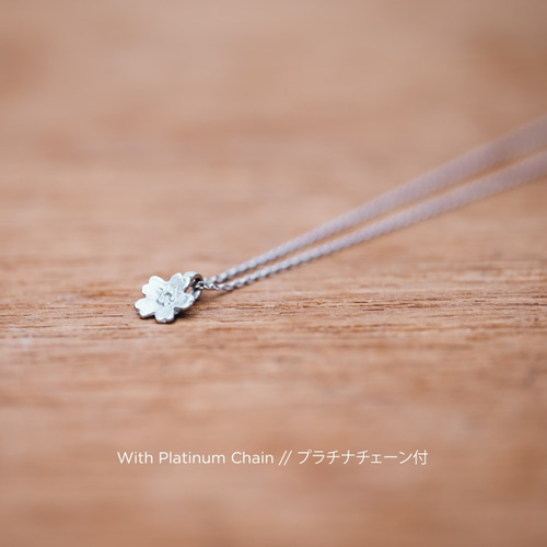 桜 プラチナ ペンダントトップ (チェーンはオプション