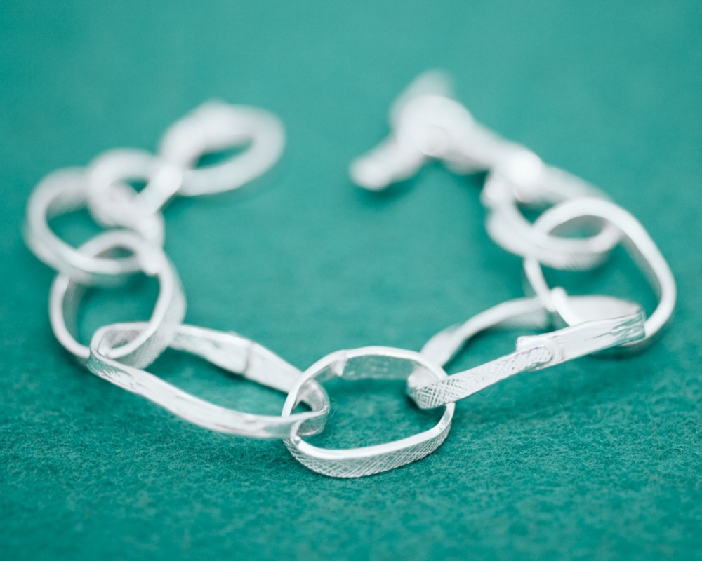 ペーパーチェーン ブレスレット シルバー