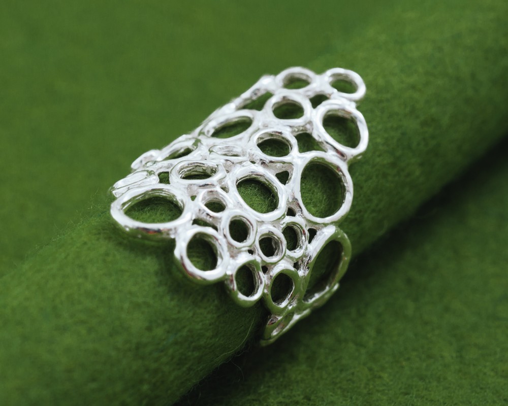 シャンパンの泡 リング ブリタニアシルバー958