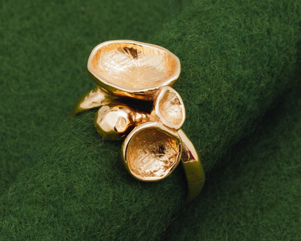 泡 リング　ゴールド