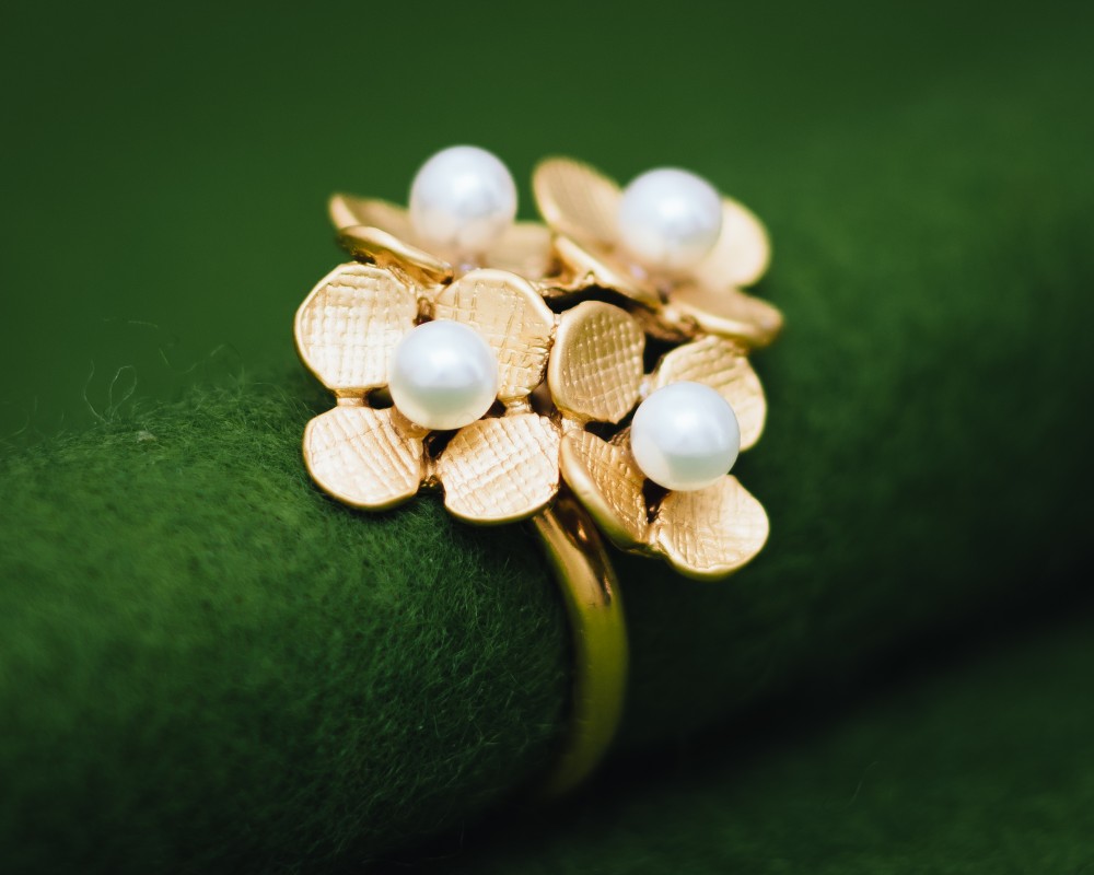 アジサイ リング ゴールド・パールバーション