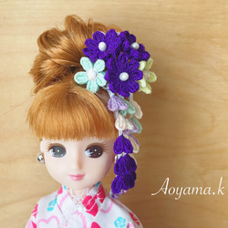 リカちゃん 髪飾り 和装 着物 浴衣 つまみ細工 ドール 花 その他人形