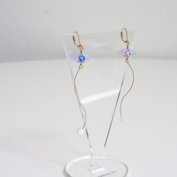 Namida no Ato Pierces / Earrings -marble pink- 1枚目の画像