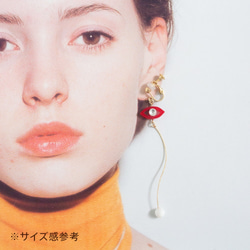 Namida no Ato Pierces / Earrings -marble pink- 4枚目の画像