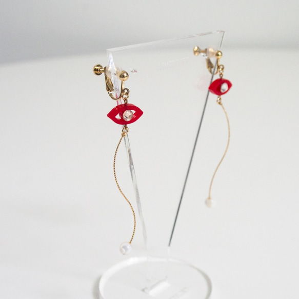 Namida no Ato Pierces / Earrings -red- 1枚目の画像