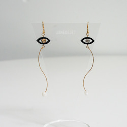 Namida no Ato Pierces / Earrings -black- 2枚目の画像