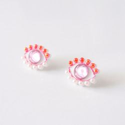 Medama Pierces / Earrings(S) -sakura pink- 2枚目の画像