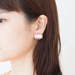 Medama Pierces / Earrings(S) -sakura pink- 3枚目の画像