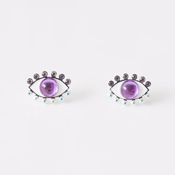 Medama Pierces / Earrings(S) -lavender- 2枚目の画像