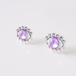 Medama Pierces / Earrings(S) -lavender- 3枚目の画像