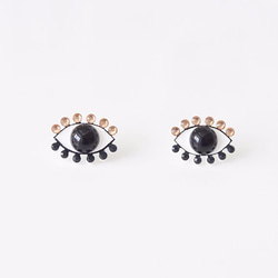 Medama Pierces / Earrings(S) -black- 1枚目の画像