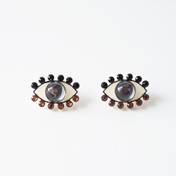 Medama Earrings -gray- 2枚目の画像