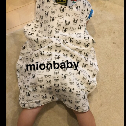 スリーパー フレンチブルドッグ柄 ロンパース mionbaby 通販 4601485