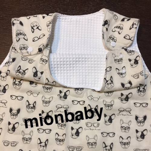 スリーパー フレンチブルドッグ柄 ロンパース mionbaby 通販 4601485