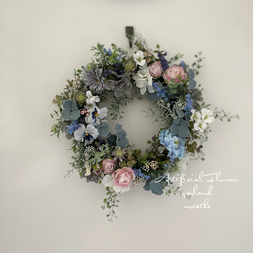 ✴︎フラワーアレンジメント✴︎フラワーリース　春リース　アーティフィシャルフラワー リース アーティフィシャルフラワー リース Garland 通販