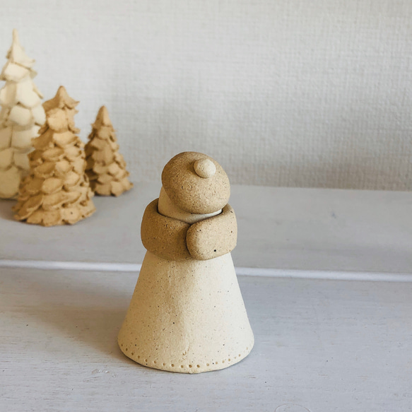 Creema限定　❄︎ スノーマン ❄︎ 陶のクリスマス 3枚目の画像