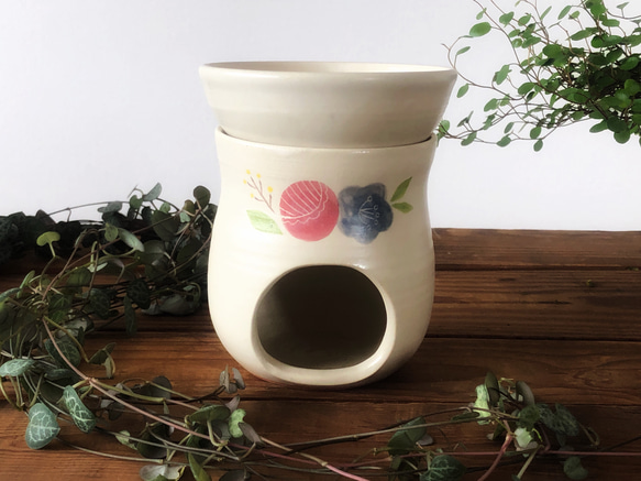 『flower aroma pot 』  red & blue 1枚目の画像